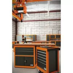 Armário vertical para ferramentas com 2 portas laranja