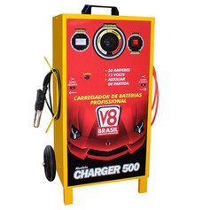 Carregador de bateria rápido e lento 12V com auxiliar de partida - CHARGER 500