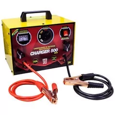 Carregador de bateria portátil com auxiliar de partida 12 volts - CHARGER 500 BOX
