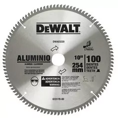Disco de serra para madeira e alumínio 10" x 30mm com 100 dentes