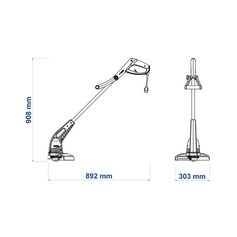 Aparador de grama 700 watts a fio de nylon - AP700T