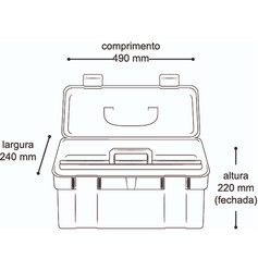 Caixa plástica para ferramentas com bandeja 19" - Maxi Box Suprema 5003