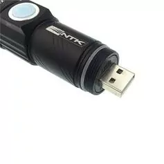 Lanterna de mão recarregável via USB com 3 modos de iluminação 70 lúmens - Cymba
