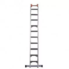 Escada de alumínio extensível 2 x 8 degraus 2,95 x 4,45 m 3 em 1