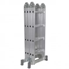 Escada multifuncional de alumínio 4 x 4 com 16 degraus 13 em 1