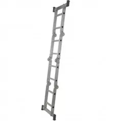 Escada multifuncional de alumínio 4 x 4 com 16 degraus 13 em 1