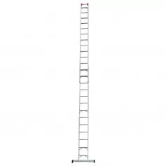 Escada de alumínio extensível 2 x 11 degraus 3,85 x 6,24 m 3 em 1