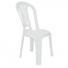 Cadeira plástica sem braço branca - Bistrô Atlântida