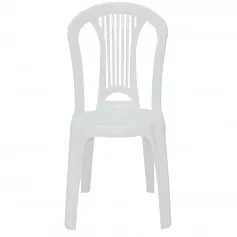 Cadeira plástica sem braço branca - Bistrô Atlântida