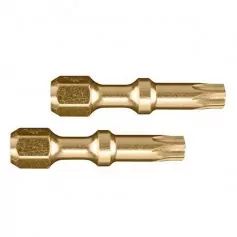 Bits hexalobular de torção T30 encaixe 1/4 x 30 mm 2 peças - Impact Gold