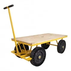 Carro plataforma tampo em madeira capacidade 300 kg - MP-300