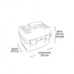 Maleta plástica para serra mármore e ferramentas 14" - NEW BOX 2030