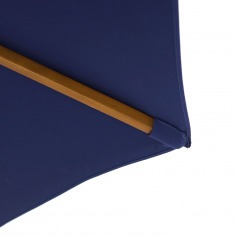 Ombrelone com armação em madeira 2,40 m azul marinho - Treviso