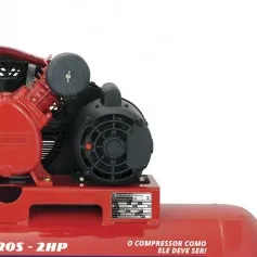 Compressor de ar 10 pés 110L 2 hp 140 libras monofásico - 10/110 RED
