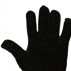 Luva de malha pigmentada tricotada preta