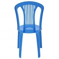 Cadeira plástica azul basic - Bistrô atlântida