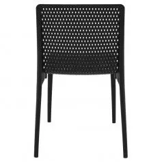Cadeira em polipropileno e fibra de vidro preta - Isabelle