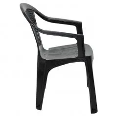 Cadeira em polipropileno preta - Guarapari
