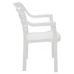Cadeira com encosto horizontal em polipropileno branca - Miami