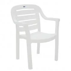 Cadeira com encosto horizontal em polipropileno branca - Miami