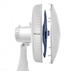 Ventilador de mesa 6 pás 30 cm 3 velocidades branco/azul - Maxi Power