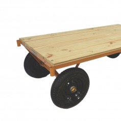 Carro plataforma com tampo em madeira capacidade de 600 kg - MP-600