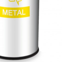 Lixeira inox para coleta seletiva metal 40,5L tampa basculante - 3100/204