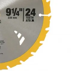 Disco de serra circular 235 x 25 para madeira e compensado 24 dentes - DW-3131A