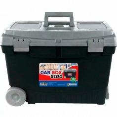 Kit Furadeira de impacto 1/2" 750W + Caixa plástica para ferramentas com rodas 23" - CAR BOX 5100