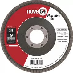 Disco de lixa flap disc reto 4 1/2"