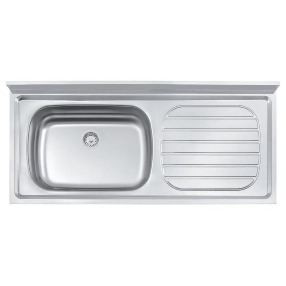 Pia de cozinha em aço inox 120 x 55 cm com válvula - Filo 56 EX