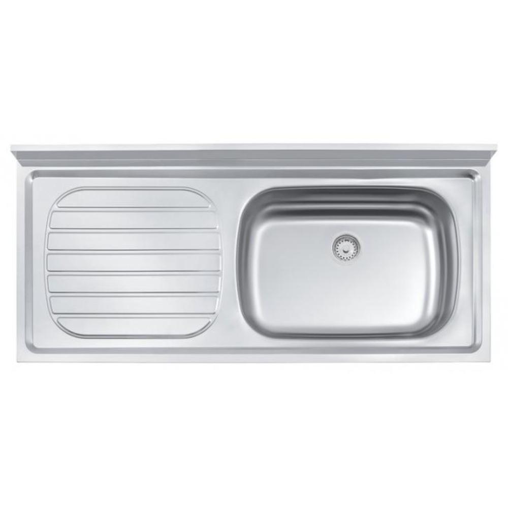 Pia de cozinha em aço inox 120 x 55 cm com válvula - Filo 56 DX